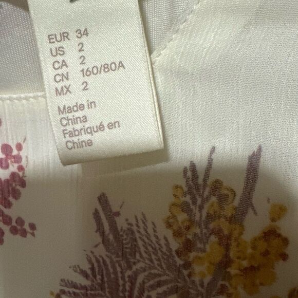 H&M Cream Flounced Floral Maxi Dress - Picture 9 of 9